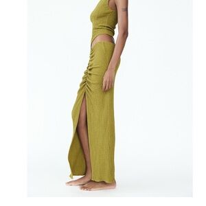NWT ZARA Olive Green Maxi Skirt